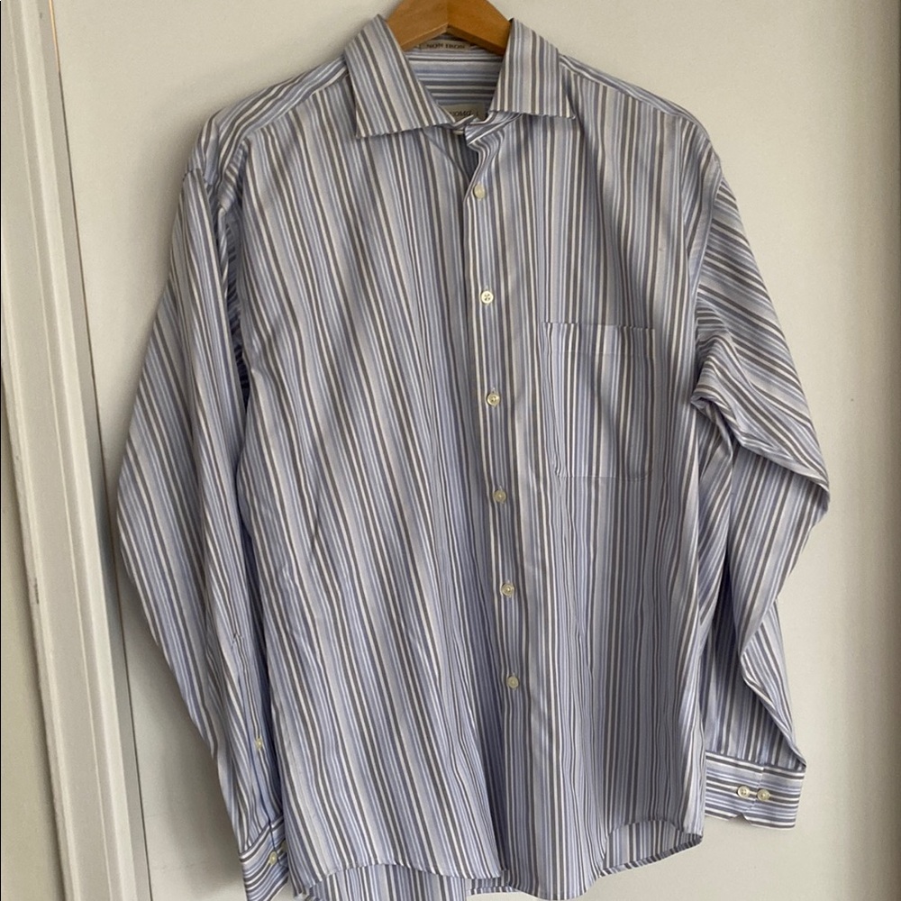 Men's Blue Striped Shirt